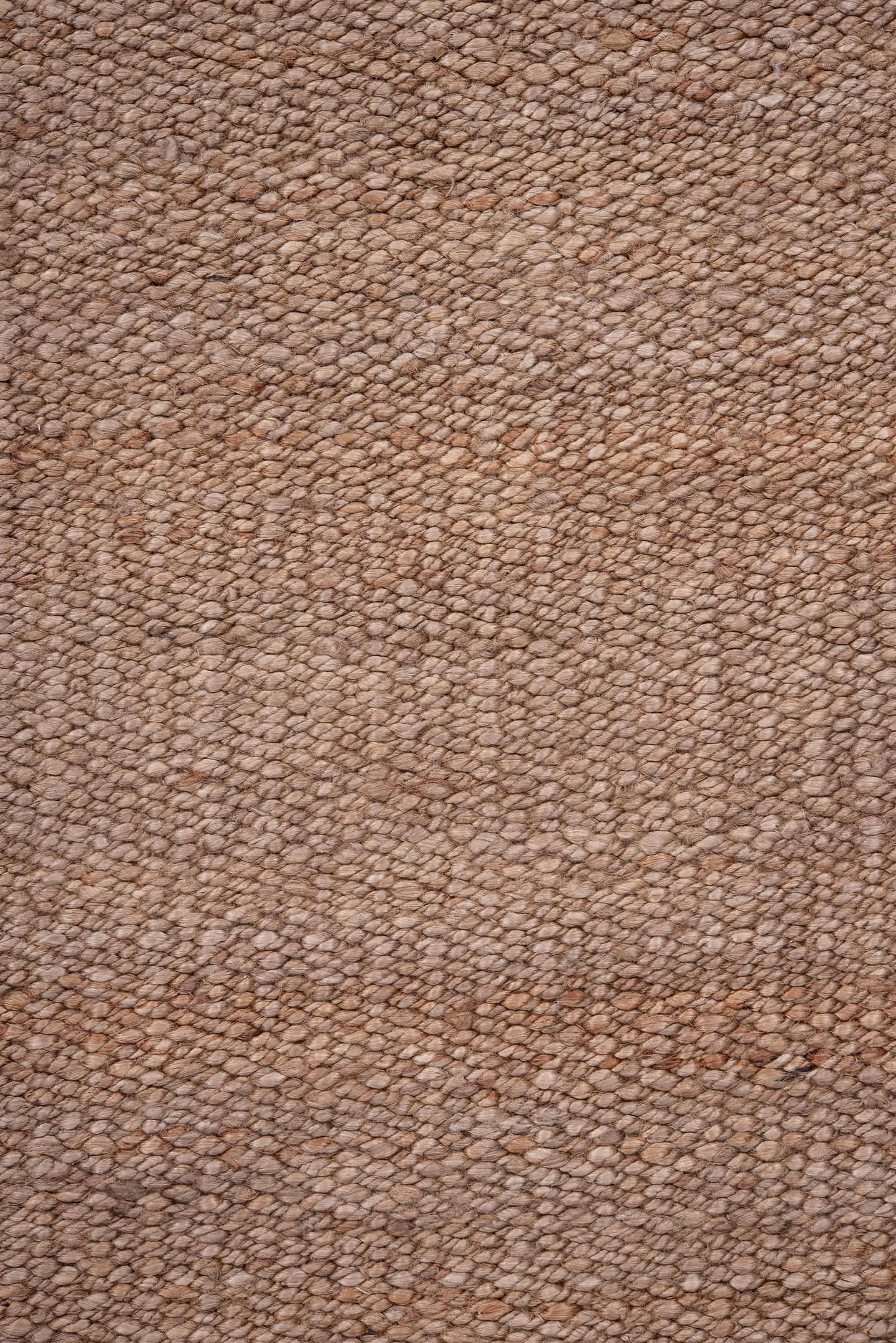 2' x 8' one-of-a-kind handmade vintage Jute Pile runner rug. Color palette: camel, taupe, beige, gray