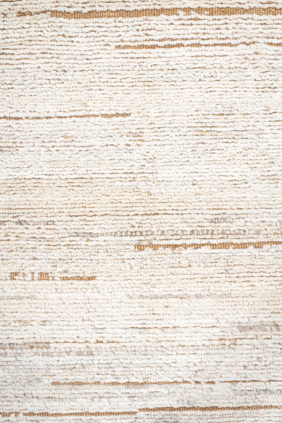 3' x 9' one-of-a-kind handmade vintage Tulu runner rug. Color palette: ivory, cream, camel, taupe, charcoal, beige, gray