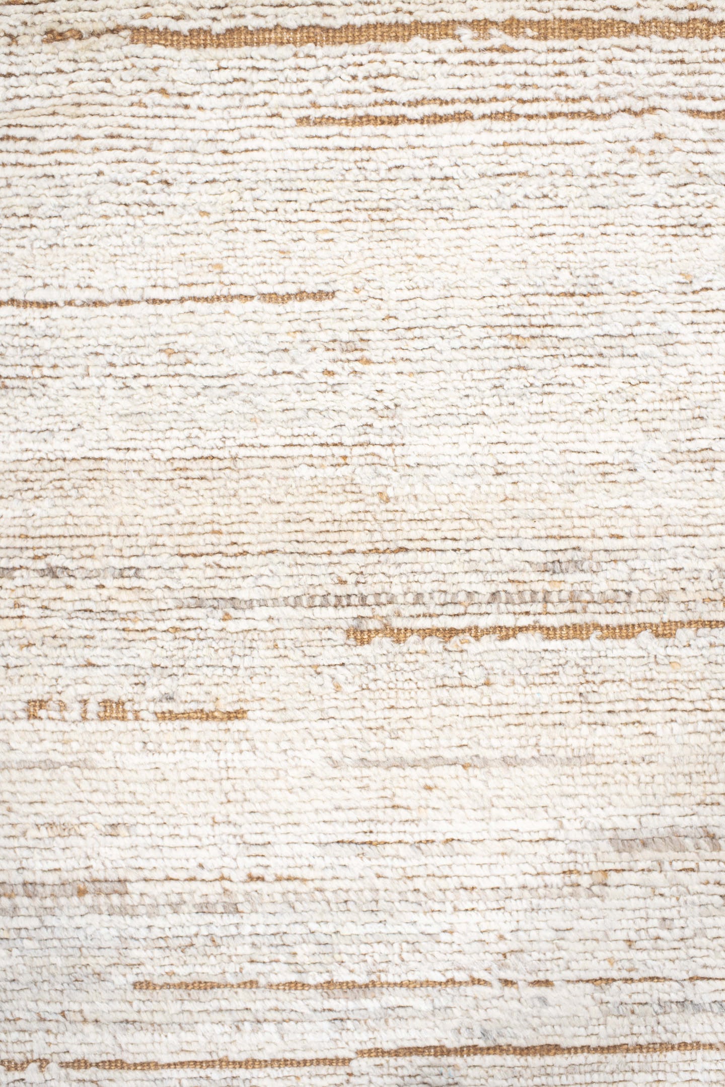 3' x 9' one-of-a-kind handmade vintage Tulu runner rug. Color palette: ivory, cream, camel, taupe, charcoal, beige, gray