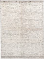 5' x 7' one-of-a-kind handmade vintage Tulu rug. Color palette: ivory, cream, taupe, charcoal, beige, gray, black