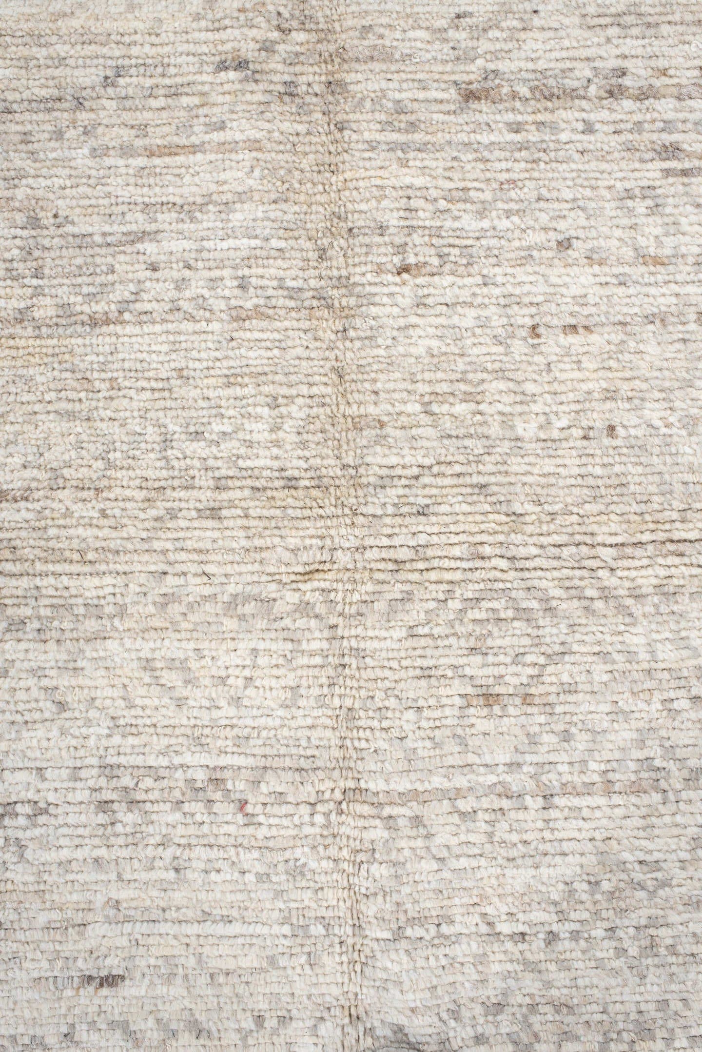 5' x 7' one-of-a-kind handmade vintage Tulu rug. Color palette: ivory, cream, taupe, charcoal, beige, gray, black