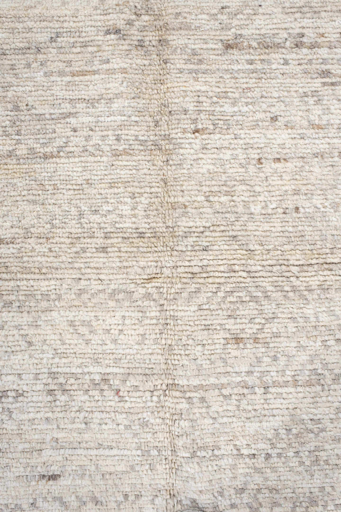 5' x 7' one-of-a-kind handmade vintage Tulu rug. Color palette: ivory, cream, taupe, charcoal, beige, gray, black