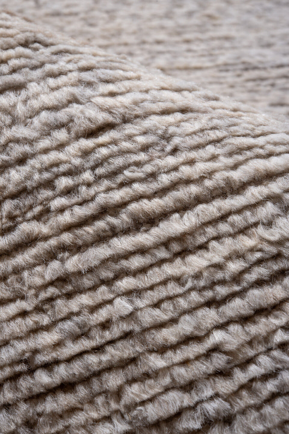 3' x 8' one-of-a-kind handmade vintage Tulu runner rug. Color palette: ivory, cream, beige, taupe, gray