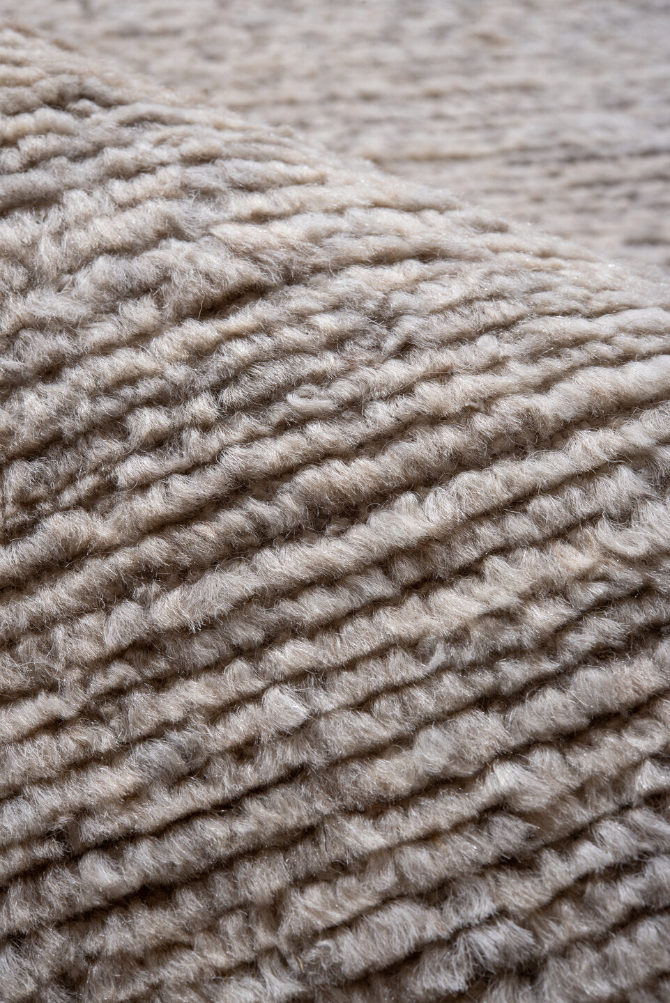 3' x 8' one-of-a-kind handmade vintage Tulu runner rug. Color palette: ivory, cream, beige, taupe, gray