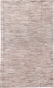 9' x 16' one-of-a-kind handmade vintage Kilim rug. Color palette: taupe, ivory, beige, camel, greige, gray