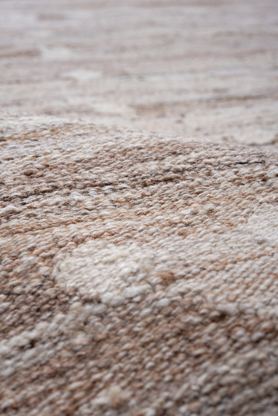 9' x 16' one-of-a-kind handmade vintage Kilim rug. Color palette: taupe, ivory, beige, camel, greige, gray