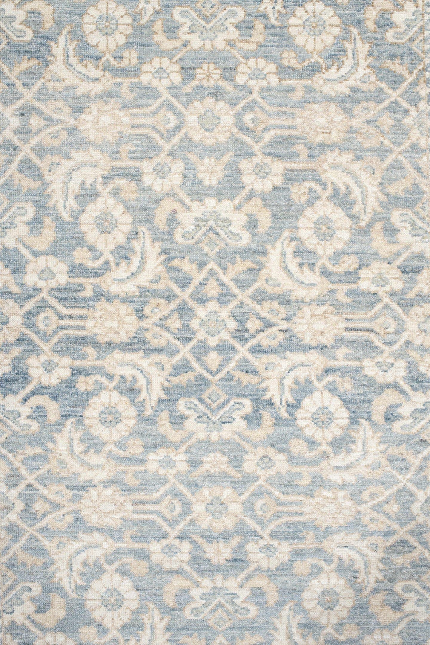 3' x 8' one-of-a-kind handmade vintage Tabriz runner rug. Color palette: ivory, pale blue, cream, beige, taupe, light blue