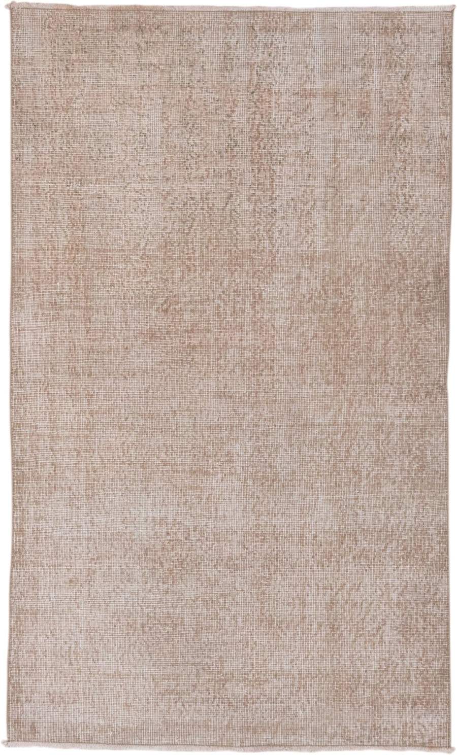 3' x 6' one-of-a-kind handmade vintage Oushak small size rug. Color palette: beige, ivory, taupe, camel, gray