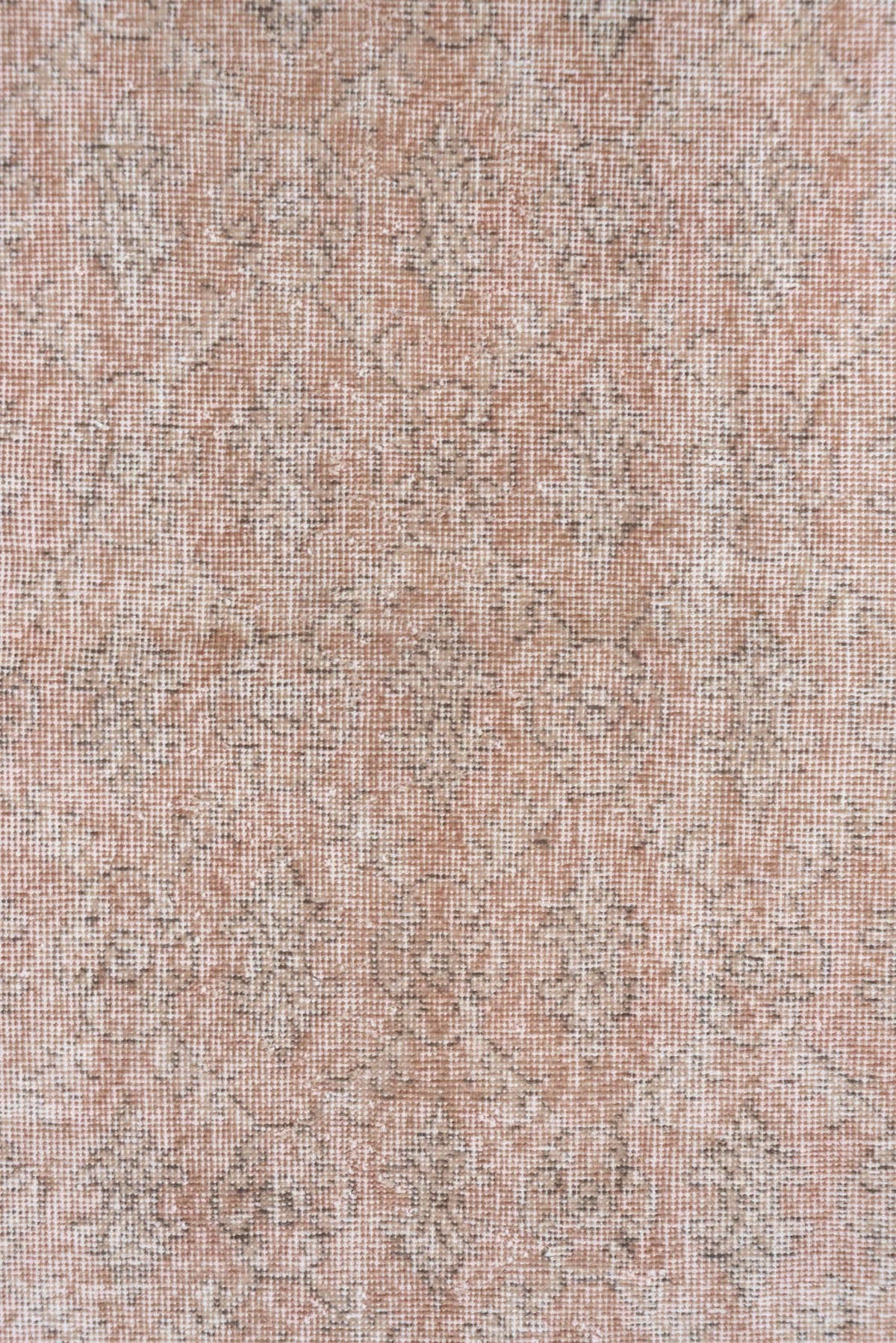 3' x 7' one-of-a-kind handmade vintage Oushak rug. Color palette: blush, taupe, ivory, rose, beige, pink, gray, red