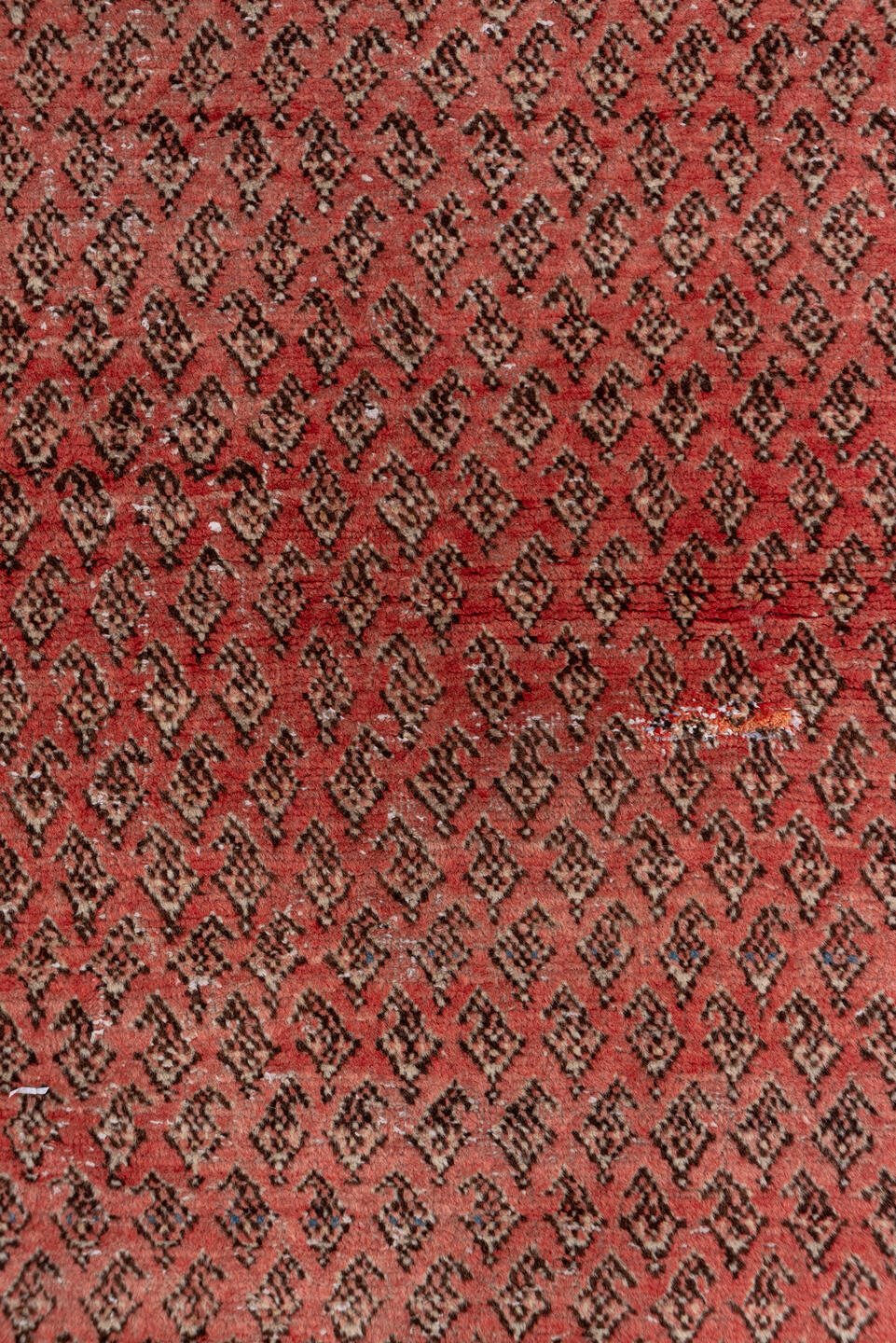 2' x 10' one-of-a-kind handmade vintage Mahal runner rug. Color palette: rose, ivory, rust, charcoal, blush, brown, pink