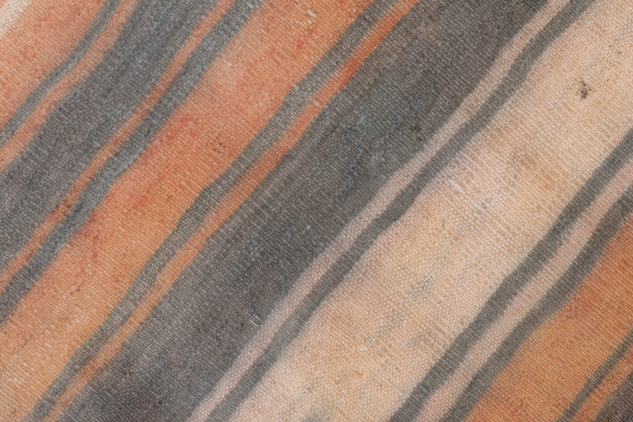 2' x 3' one-of-a-kind handmade vintage Kilim small size rug. Color palette: ivory, slate, terra cotta, taupe, charcoal, gray
