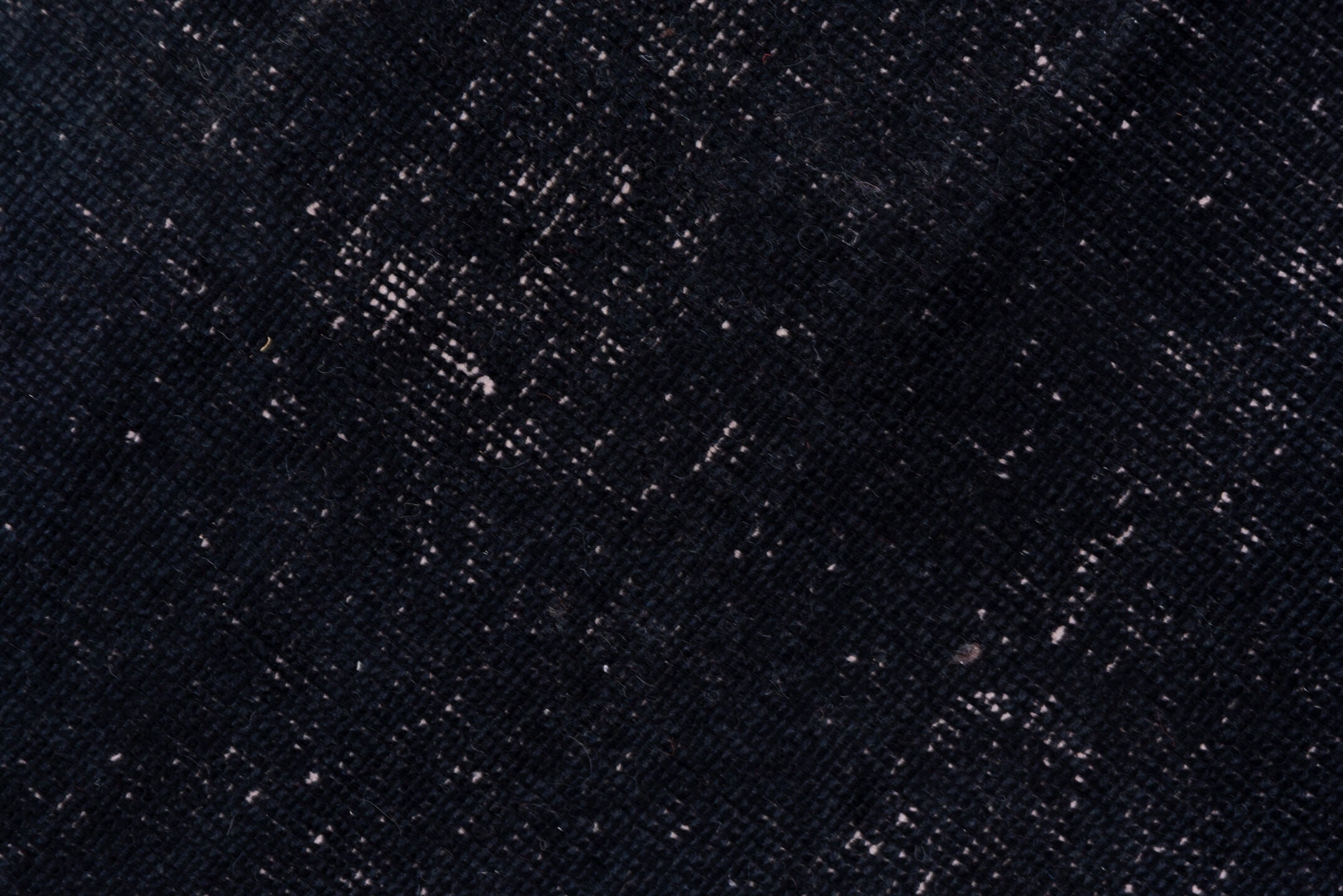 3' x 13' one-of-a-kind handmade vintage Overdyed runner rug. Color palette: black, charcoal, dim gray, gray, light gray