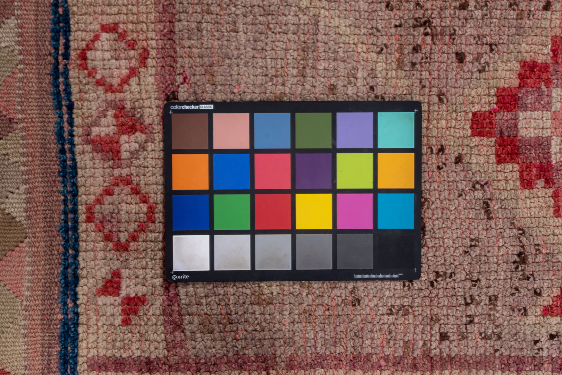 2' x 9' one-of-a-kind handmade vintage Oushak runner rug. Color palette: blue, brown, gray, pink, red