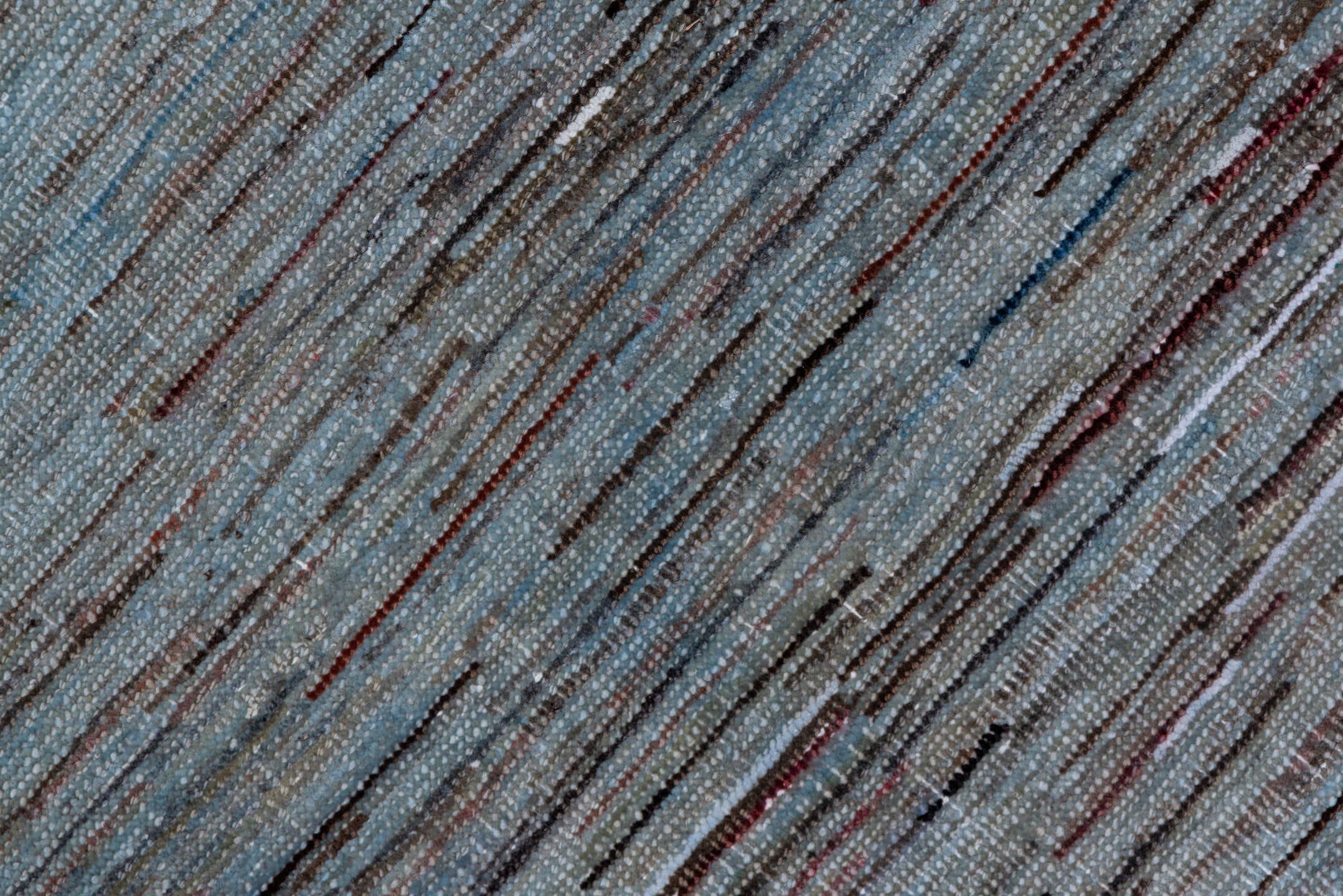 5' x 9' one-of-a-kind handmade vintage Oushak medium size rug. Color palette: pale blue, sky blue, slate, taupe, rose