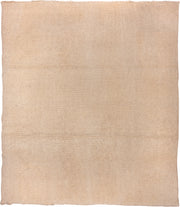 12' x 14' one-of-a-kind handmade vintage Highlander oversize rug. Color palette: cream, beige, taupe, camel, ivory, gray