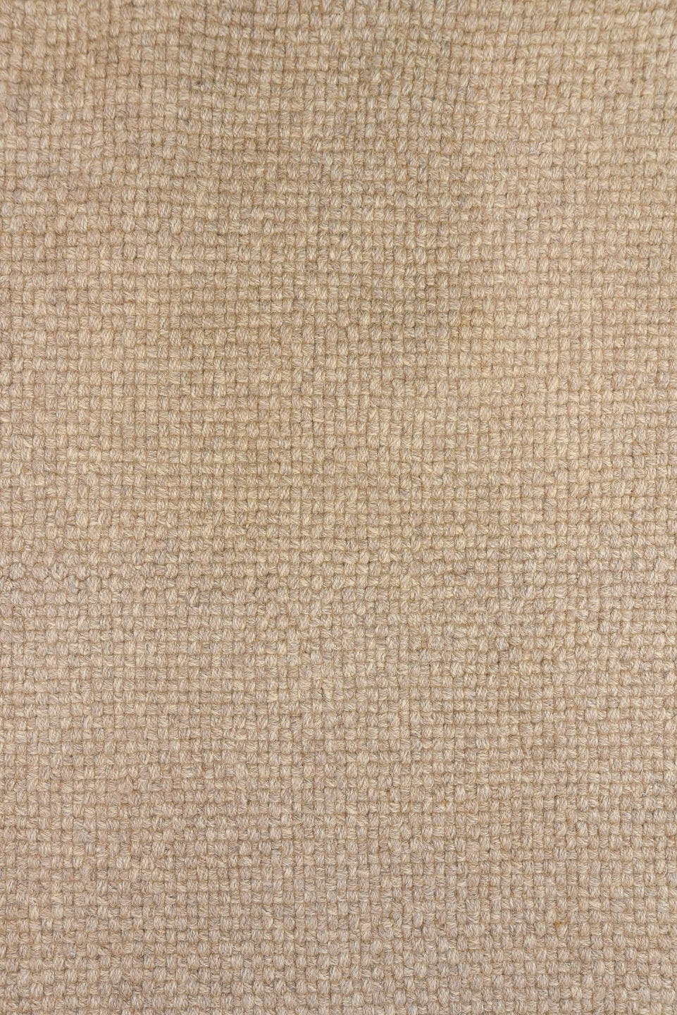 12' x 14' one-of-a-kind handmade vintage Highlander oversize rug. Color palette: cream, beige, taupe, camel, ivory, gray