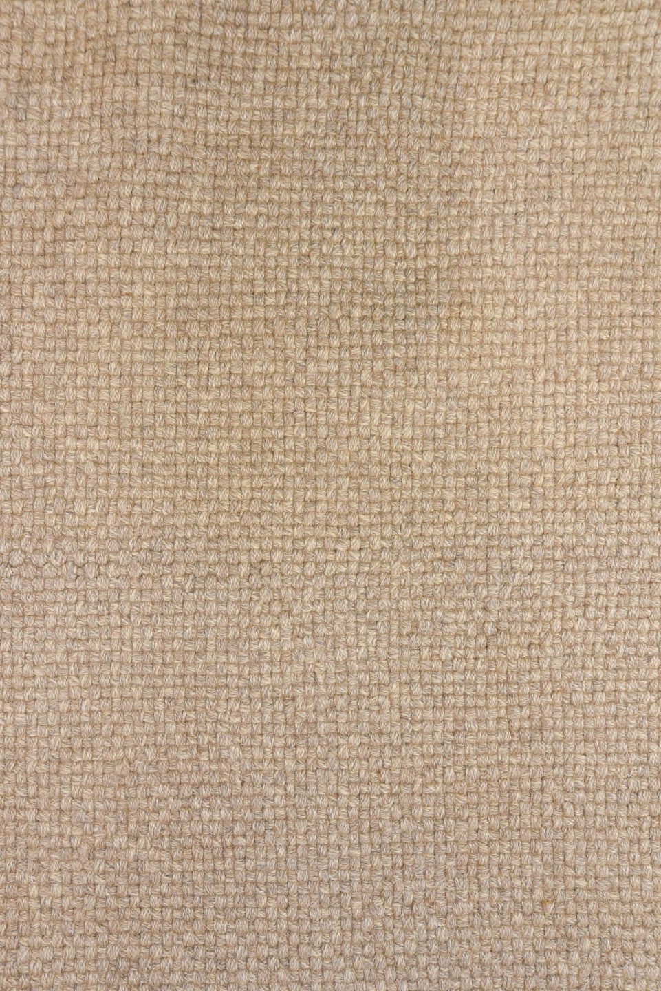 12' x 14' one-of-a-kind handmade vintage Highlander oversize rug. Color palette: cream, beige, taupe, camel, ivory, gray