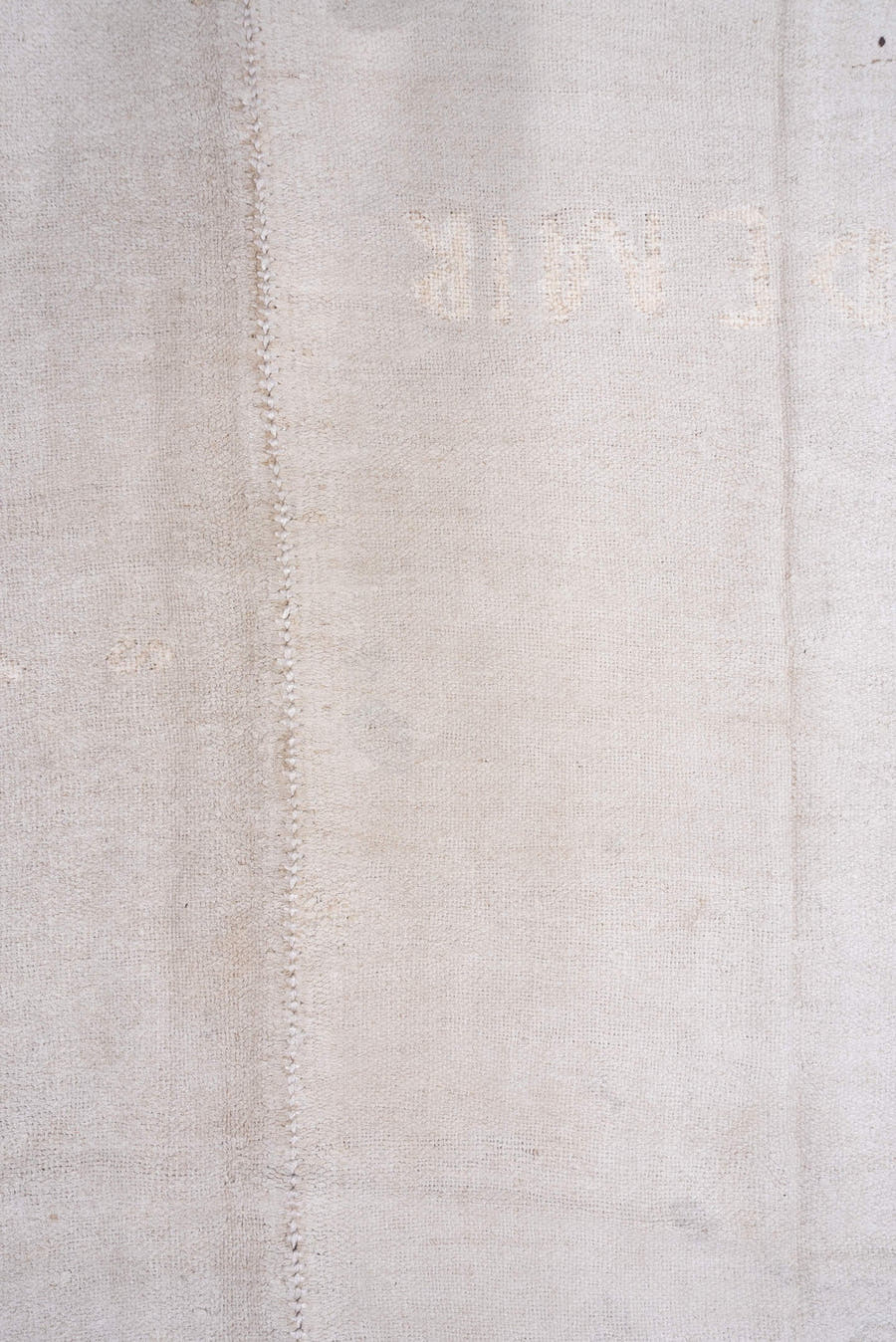 9' x 10' one-of-a-kind handmade antique Hemp Kilim large size rug. Color palette: ivory, cream, taupe, beige, gray