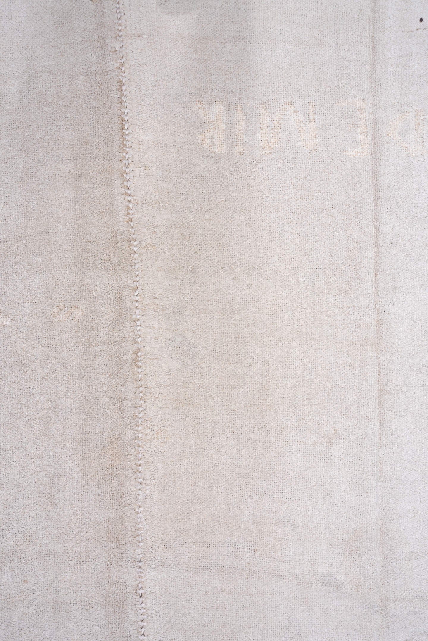 9' x 10' one-of-a-kind handmade antique Hemp Kilim large size rug. Color palette: ivory, cream, taupe, beige, gray