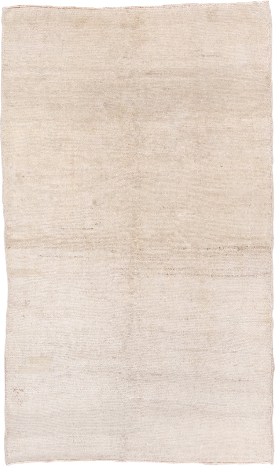 5' x 8' one-of-a-kind handmade antique Tulu medium size rug. Color palette: ivory, cream, beige, taupe, gray