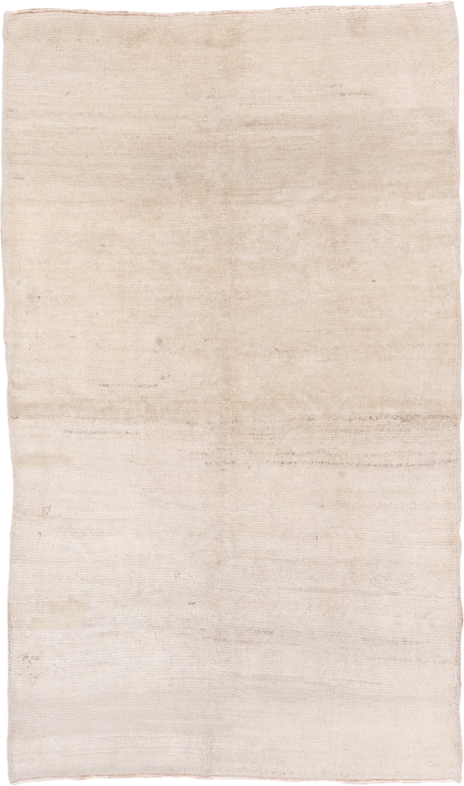 5' x 8' one-of-a-kind handmade antique Tulu medium size rug. Color palette: ivory, cream, beige, taupe, gray