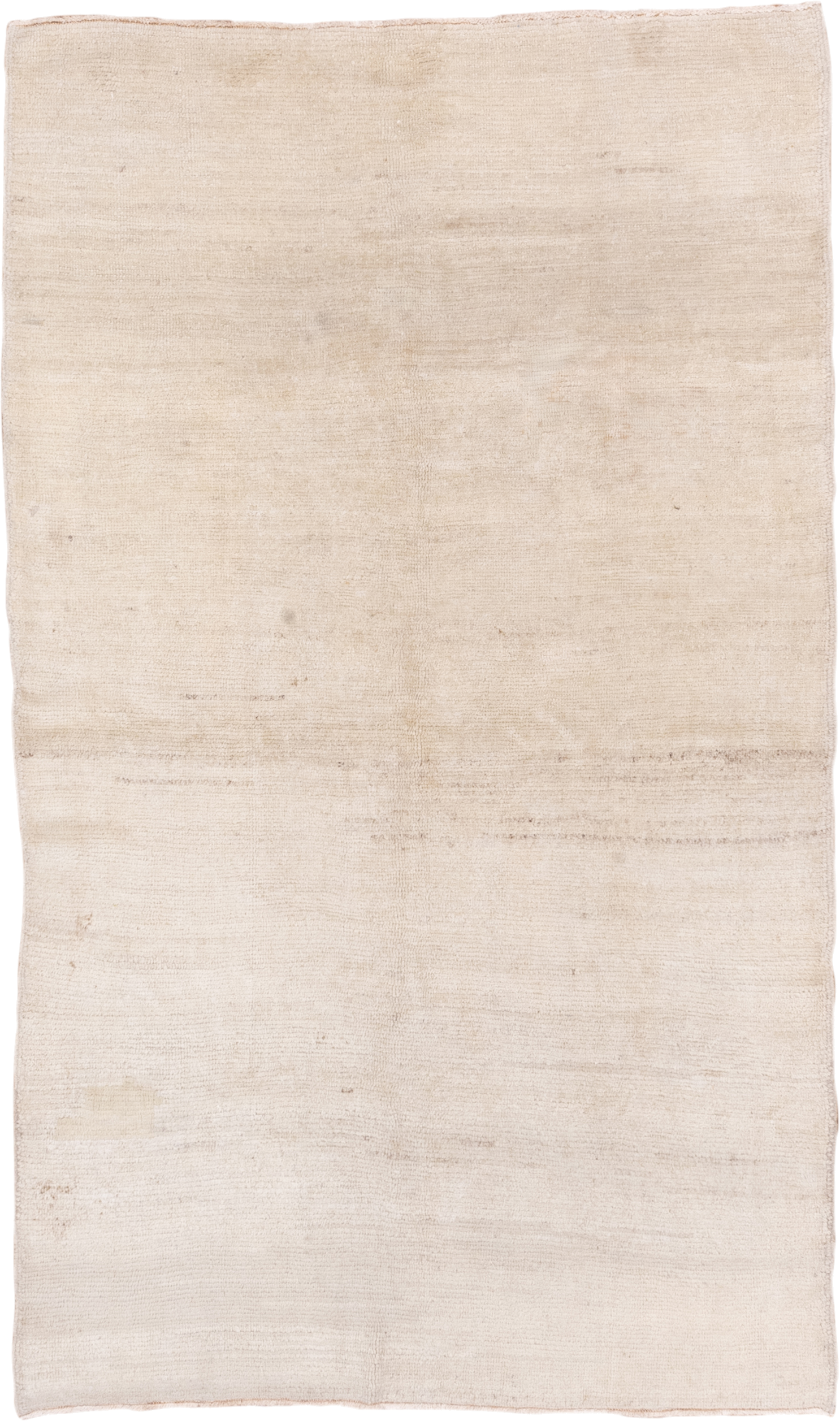 5' x 8' one-of-a-kind handmade antique Tulu medium size rug. Color palette: ivory, cream, beige, taupe, gray