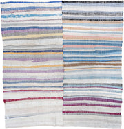 7' x 8' one-of-a-kind handmade antique Tabriz rug. Color palette: ivory, sky blue, slate, lavender, indigo, blush, saffron