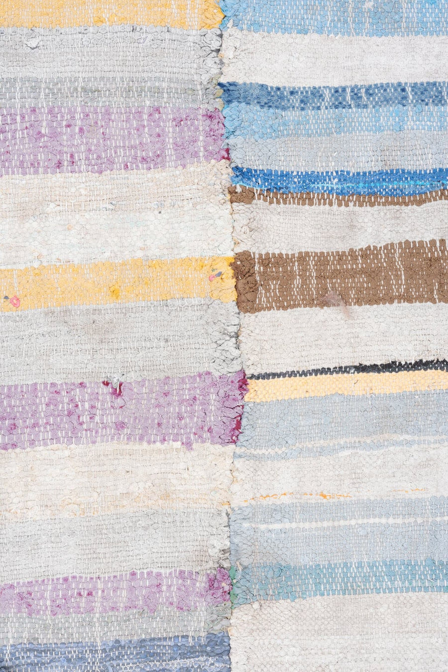 7' x 8' one-of-a-kind handmade antique Tabriz rug. Color palette: ivory, sky blue, slate, lavender, indigo, blush, saffron