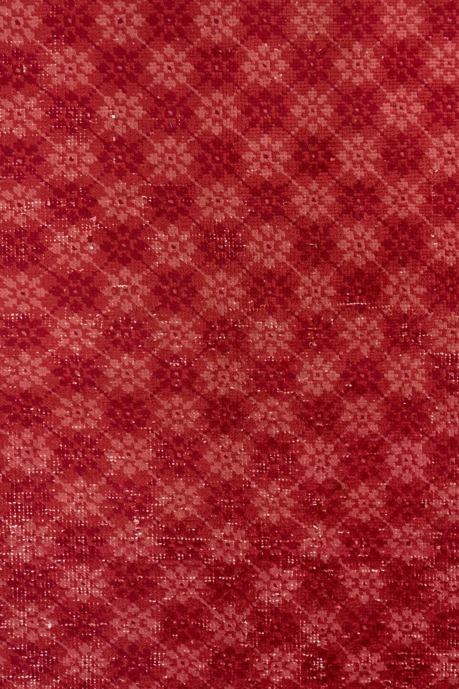6' x 9' one-of-a-kind handmade antique Oushak medium size rug. Color palette: red, crimson, rose, burgundy, charcoal, pink