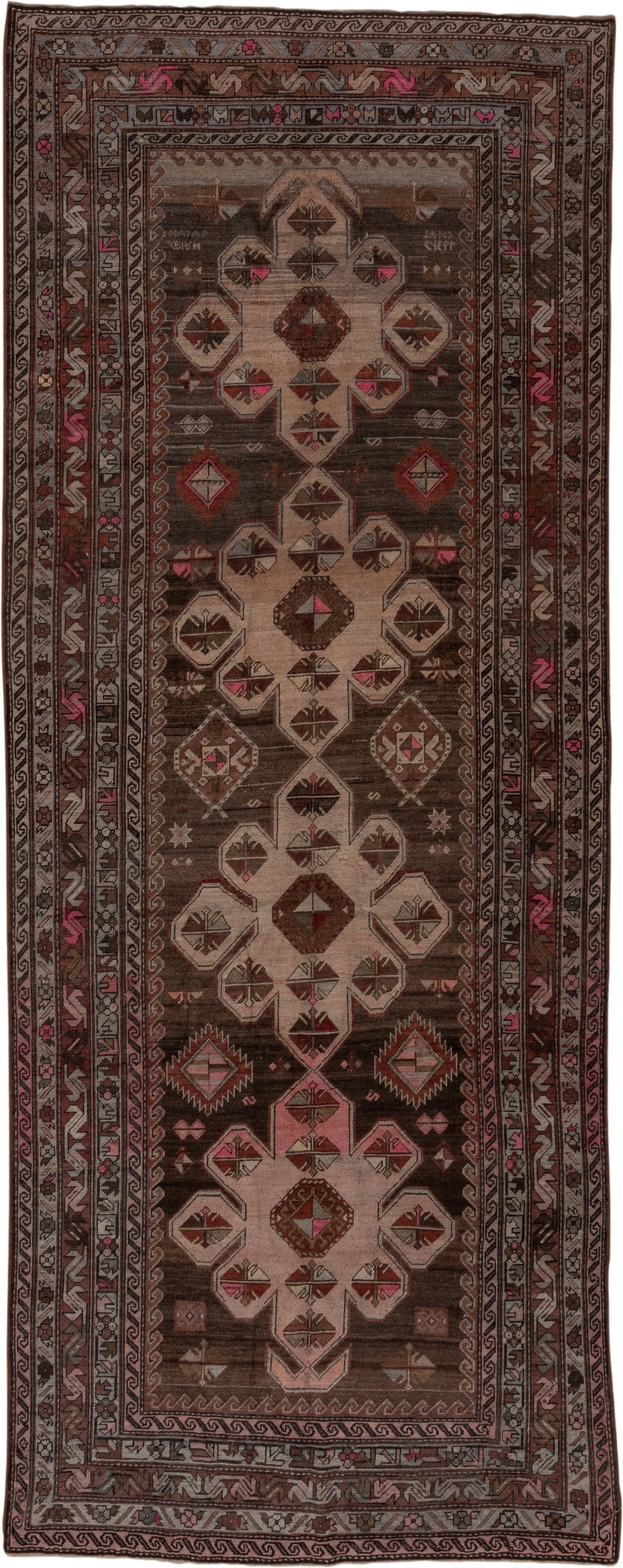 Antique Trans Caucasian Runner Rug 5x13, Brown | Rug Styling