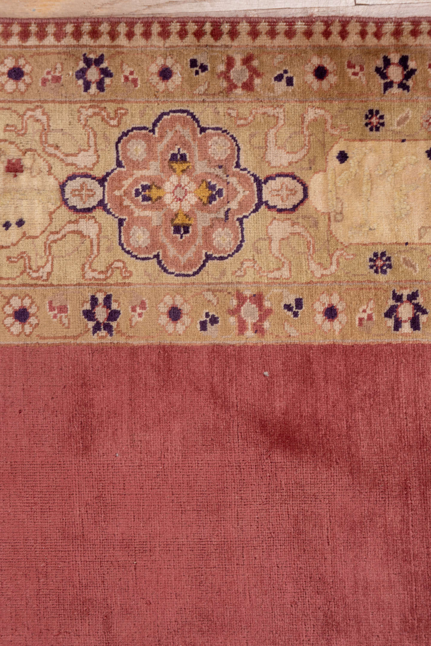 6' x 8' one-of-a-kind handmade vintage Tabriz medium size rug. Color palette: rose, ivory, camel, dusty pink, burgundy