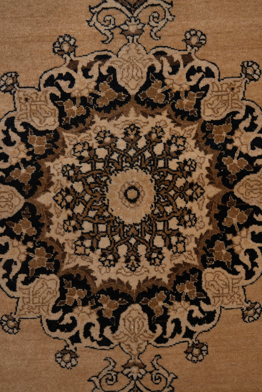 4' x 6' one-of-a-kind handmade antique Tabriz small size rug. Color palette: camel, brown, ivory, walnut, taupe, charcoal