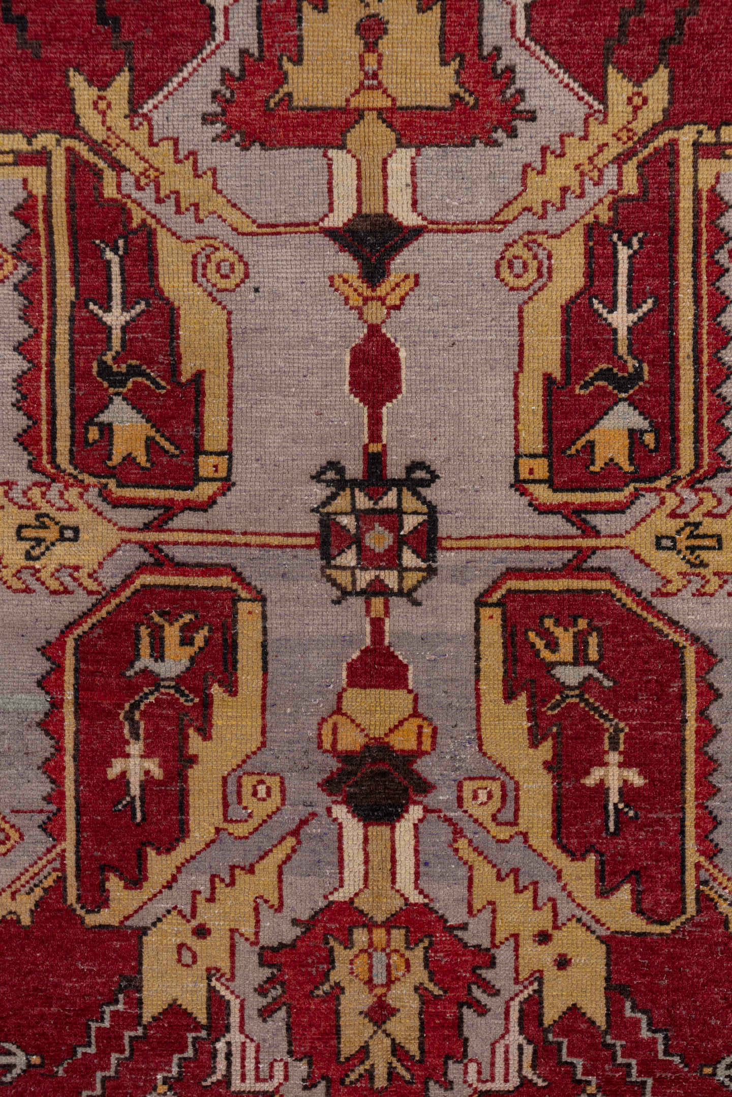 4' x 9' one-of-a-kind handmade vintage Oushak runner rug. Color palette: rust, ivory, gold, burgundy, charcoal, sage, taupe