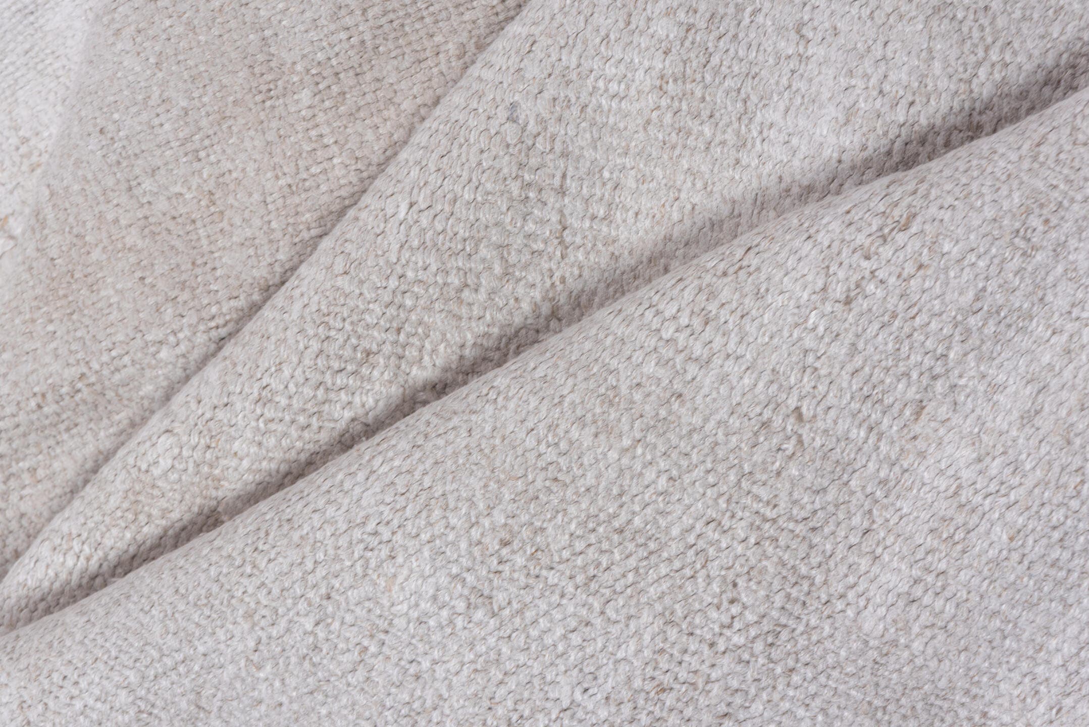 9' x 10' one-of-a-kind handmade antique Hemp Kilim large size rug. Color palette: ivory, cream, taupe, beige, gray