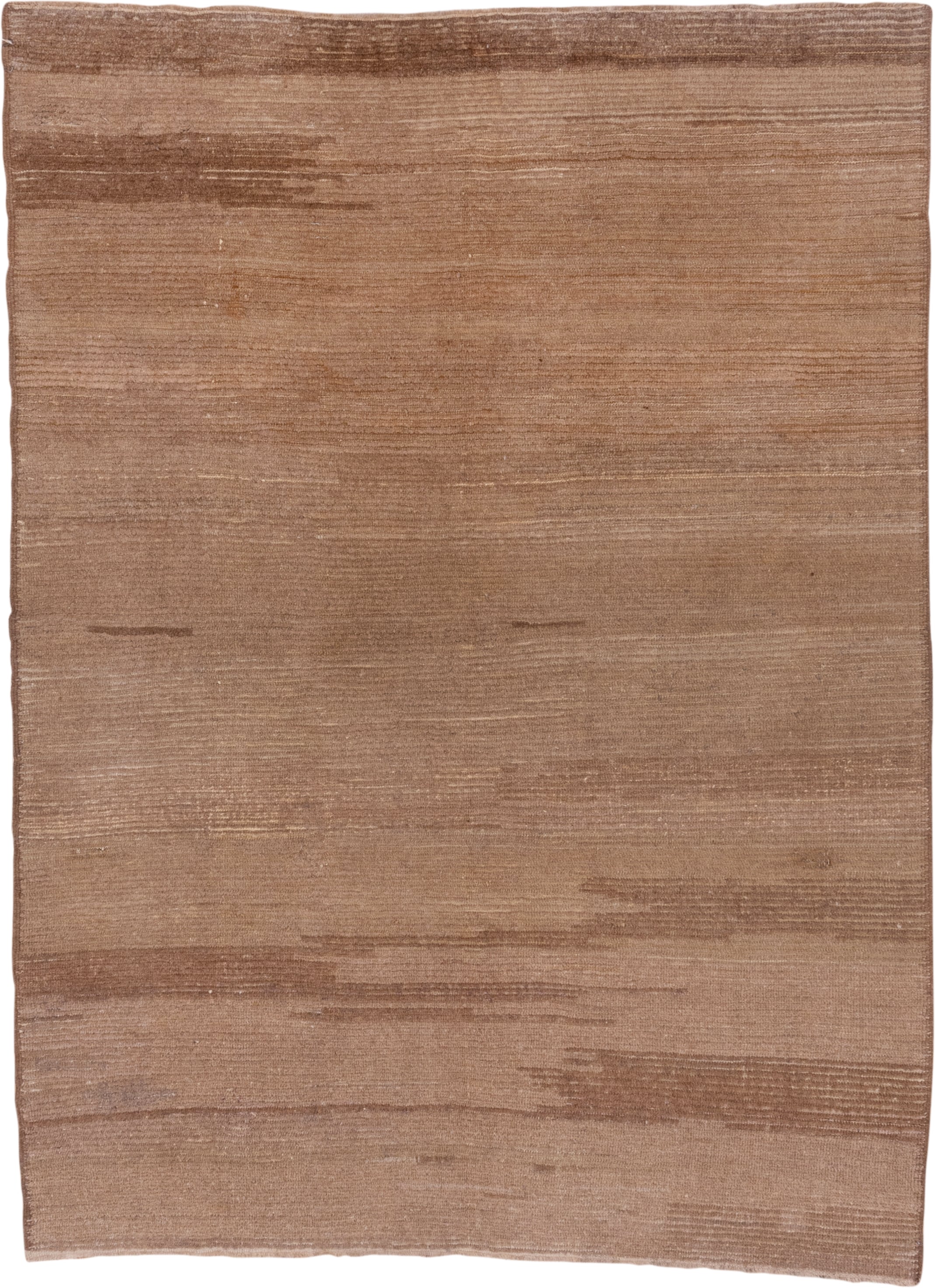 6' x 8' one-of-a-kind handmade vintage Tulu medium size rug. Color palette: taupe, camel, beige, brown, gray