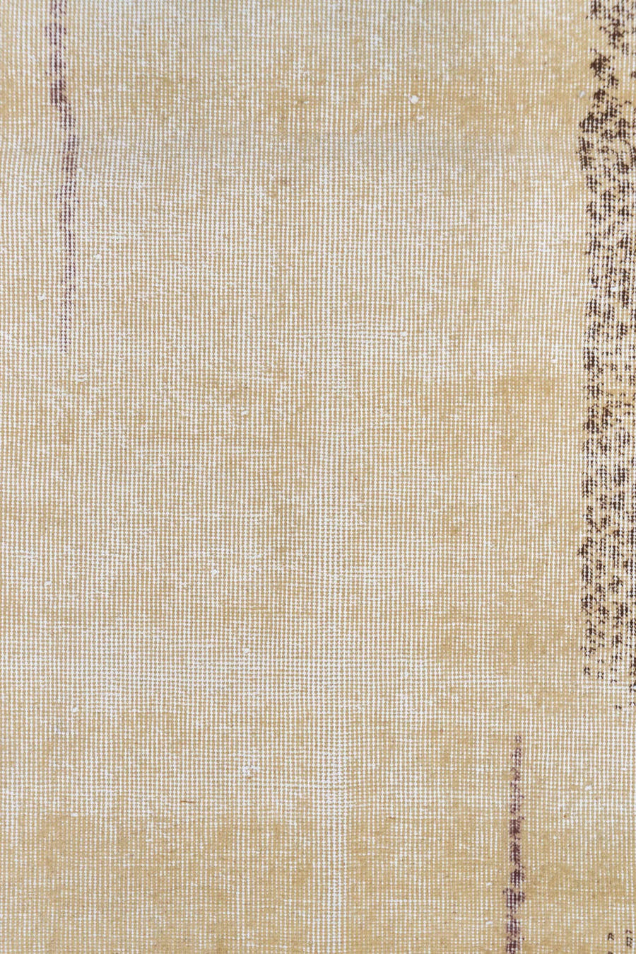 3' x 6' one-of-a-kind handmade vintage Oushak small size rug. Color palette: beige, ivory, taupe, brown, sage, lavender