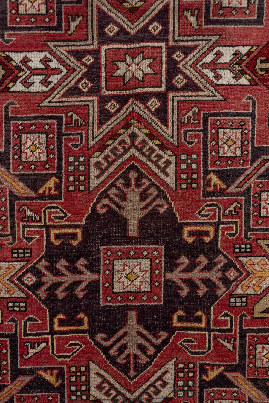 5' x 10' one-of-a-kind handmade vintage Oushak runner rug. Color palette: rust, burgundy, ivory, gold, charcoal, rose, taupe