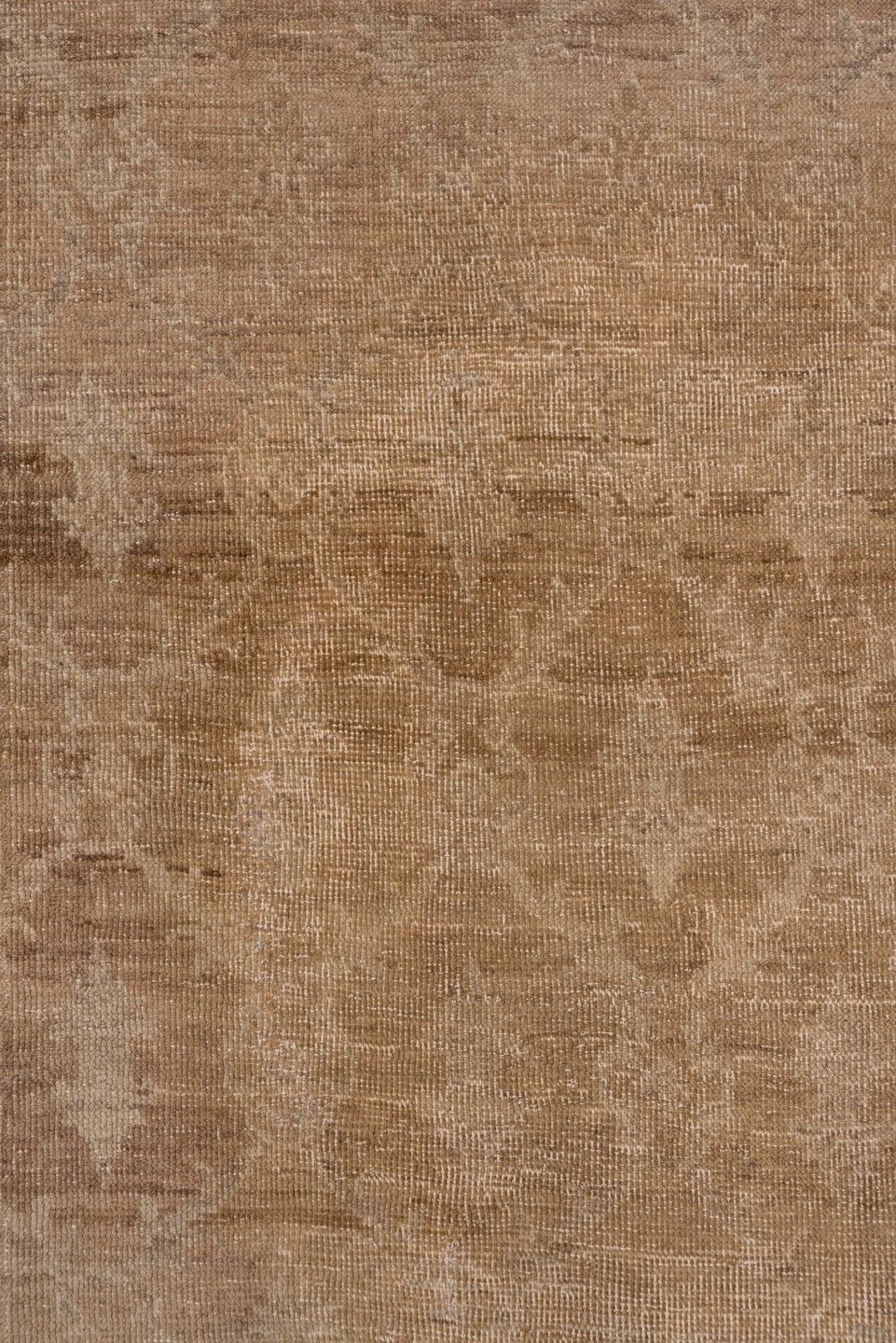 6' x 9' one-of-a-kind handmade vintage Oushak medium size rug. Color palette: taupe, camel, brown, beige, ivory, gray