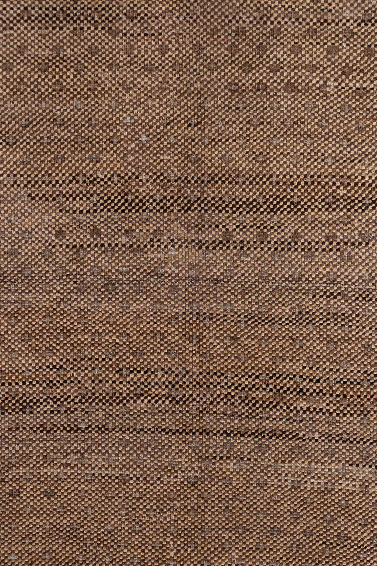 5' x 9' one-of-a-kind handmade vintage Oushak medium size rug. Color palette: brown, taupe, camel, ivory, charcoal, beige
