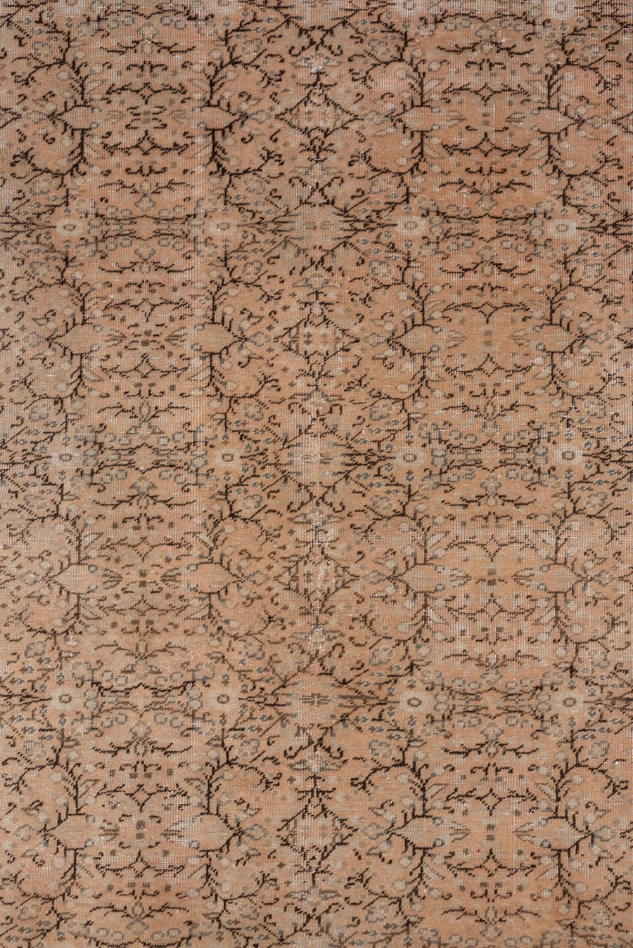 6' x 9' one-of-a-kind handmade vintage Kaisary medium size rug. Color palette: taupe, ivory, brown, beige, camel, charcoal