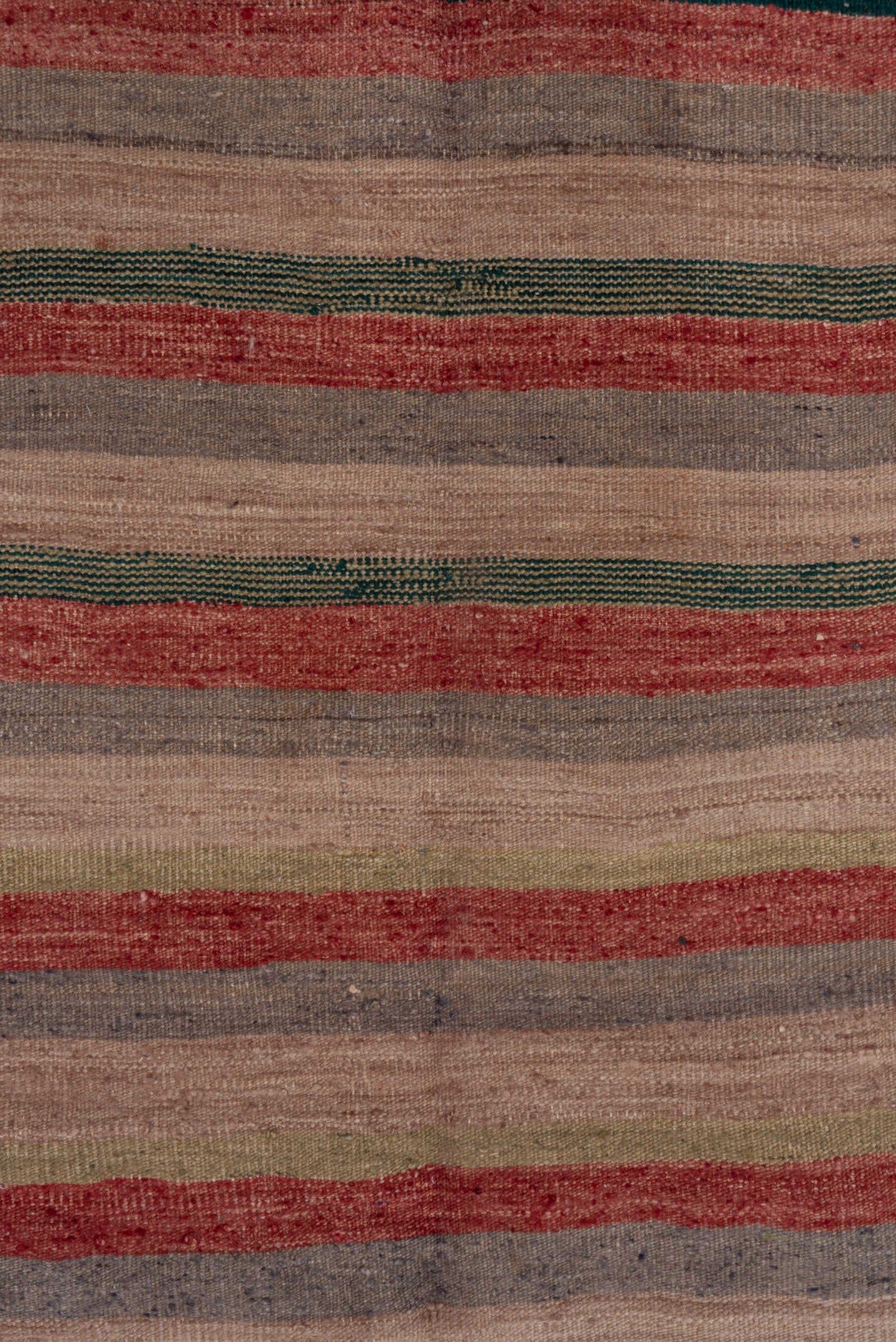 5' x 5' one-of-a-kind handmade vintage Kilim rug. Color palette: taupe, blush, rust, sage, teal, gray, beige, pink