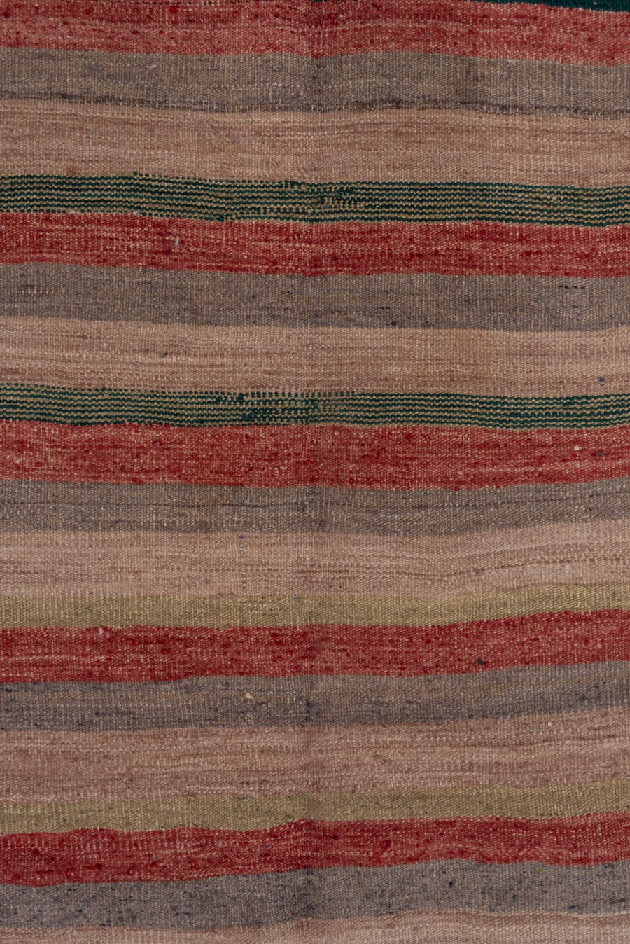 5' x 5' one-of-a-kind handmade vintage Kilim rug. Color palette: taupe, blush, rust, sage, teal, gray, beige, pink