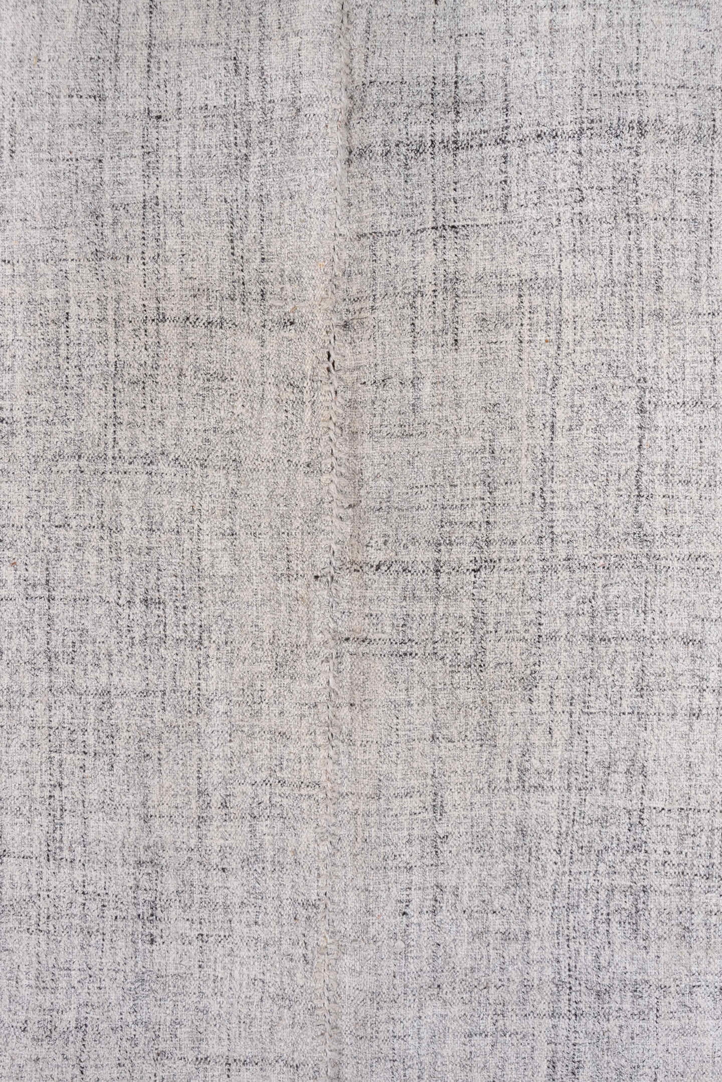 5' x 9' one-of-a-kind handmade vintage Kilim medium size rug. Color palette: ivory, taupe, gray, greige, beige