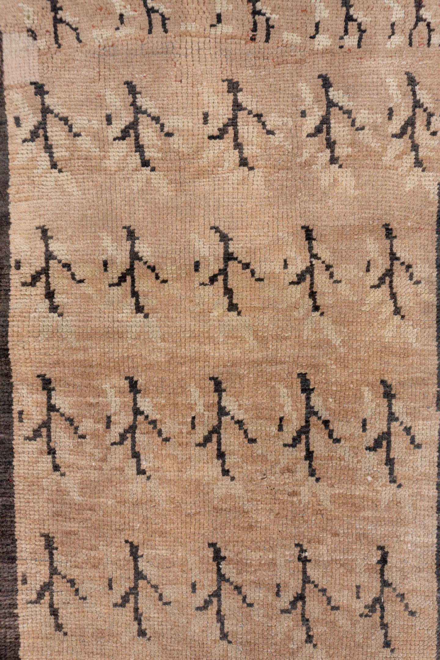 2' x 7' one-of-a-kind handmade vintage Oushak runner rug. Color palette: camel, brown, taupe, charcoal, beige, gray, black