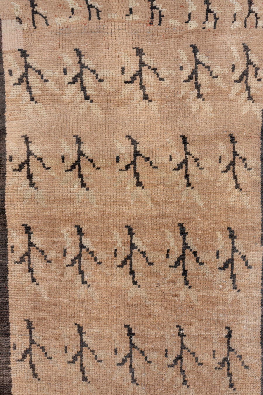 2' x 7' one-of-a-kind handmade vintage Oushak runner rug. Color palette: camel, brown, taupe, charcoal, beige, gray, black