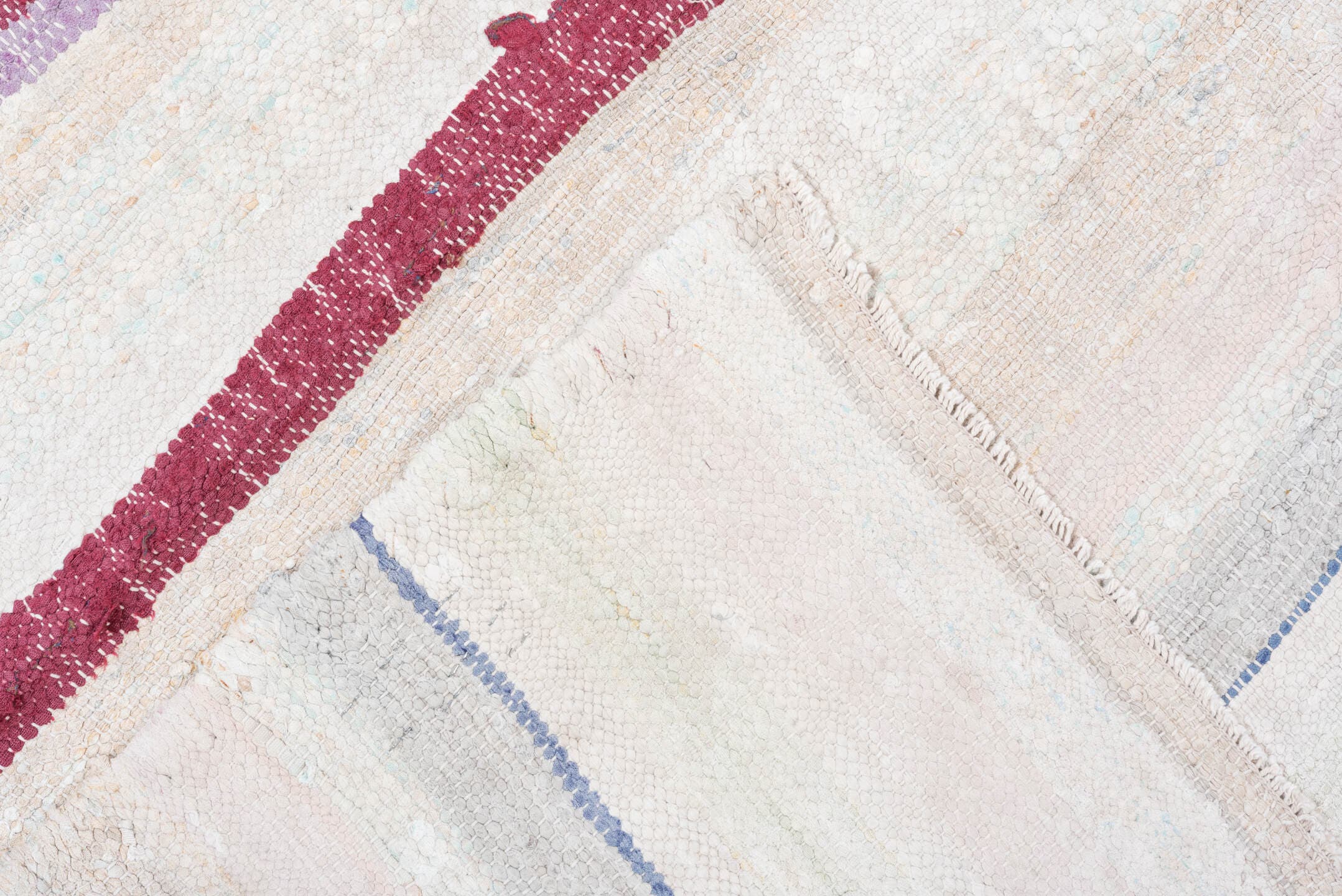7' x 8' one-of-a-kind handmade antique Tabriz rug. Color palette: ivory, sky blue, slate, lavender, indigo, blush, saffron