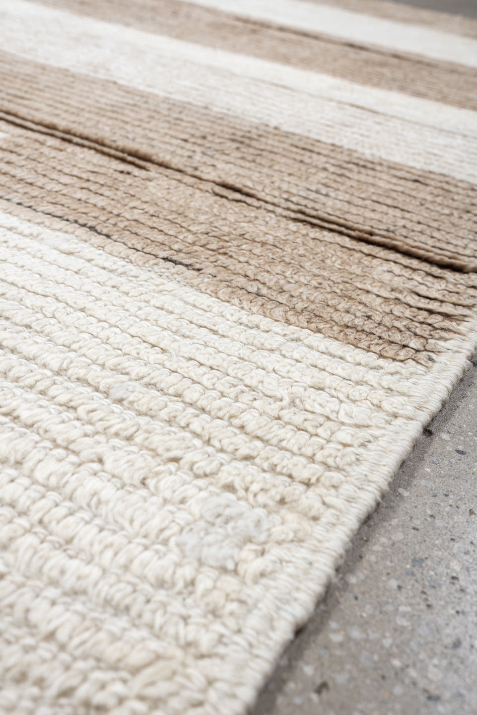 5' x 7' one-of-a-kind handmade antique Moroccan rug. Color palette: taupe, ivory, cream, greige, stone, beige, gray