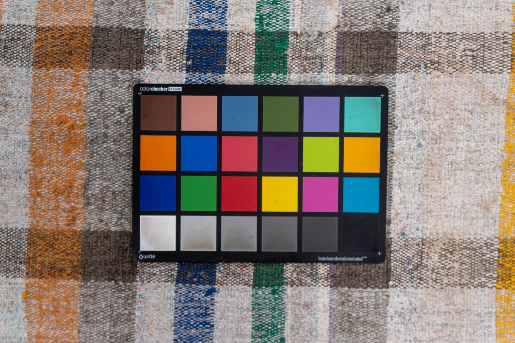 6' x 8' one-of-a-kind handmade vintage Rag Rug medium size rug. Color palette: blue, brown, dark gray, gray, light gray