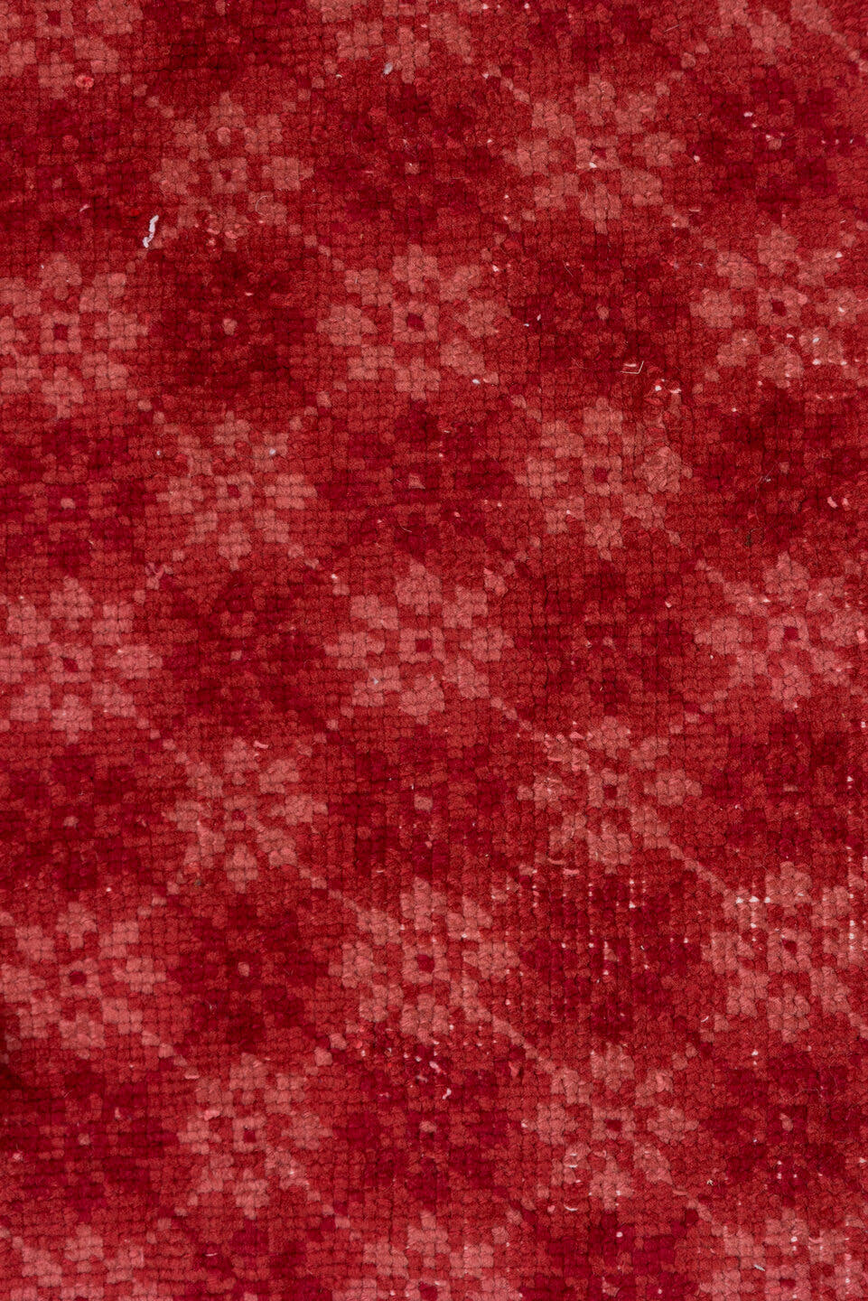 6' x 9' one-of-a-kind handmade antique Oushak medium size rug. Color palette: red, crimson, rose, burgundy, charcoal, pink