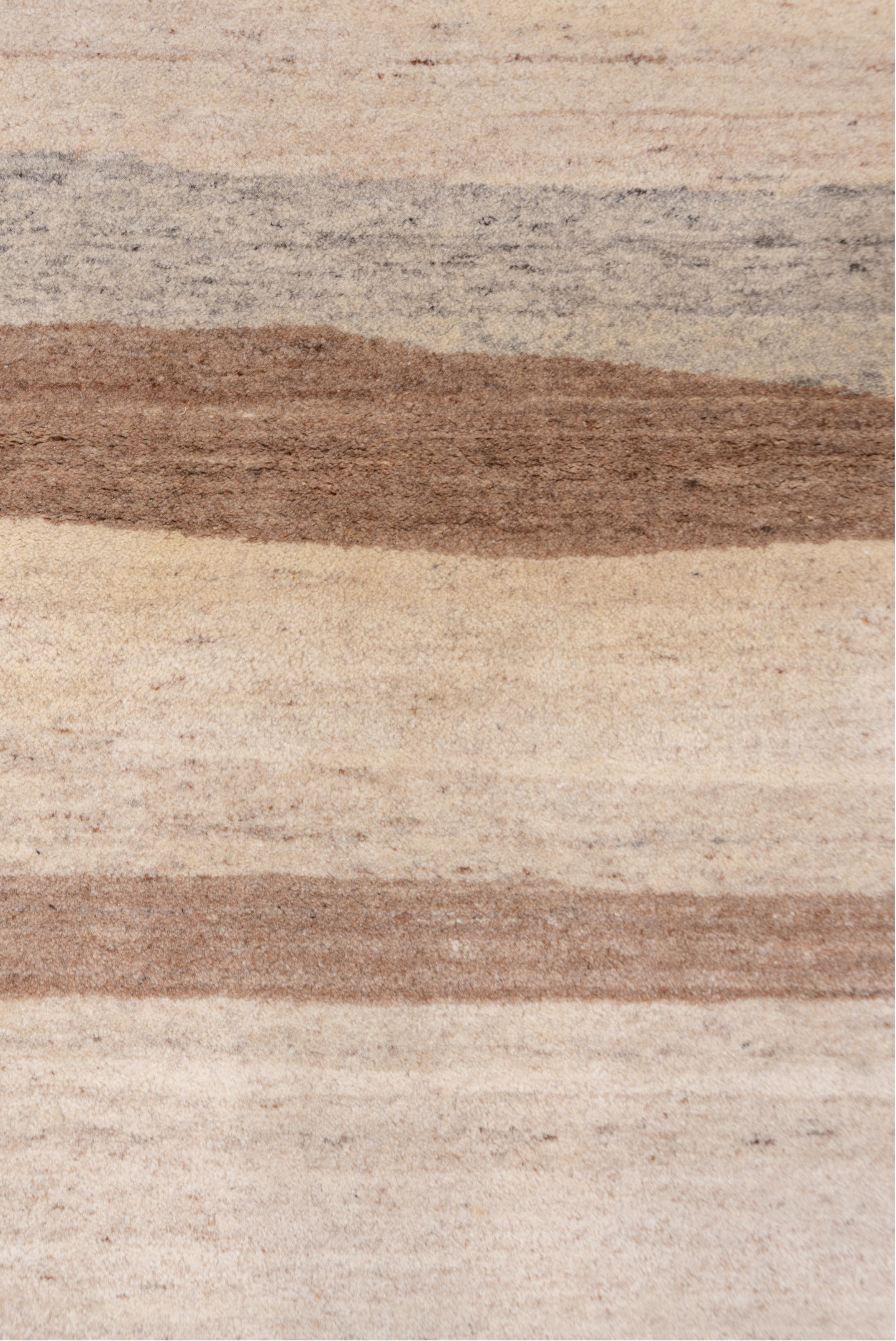 4' x 6' one-of-a-kind handmade vintage Ocean small size rug. Color palette: ivory, taupe, camel, gray, beige